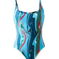 Cosmic Wave One Piece Swimsuit