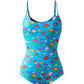 Low Back One Piece Swimsuit - Lotus Pond