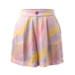 Jasmine Wave High Waist Satin Shorts With Side Pockets