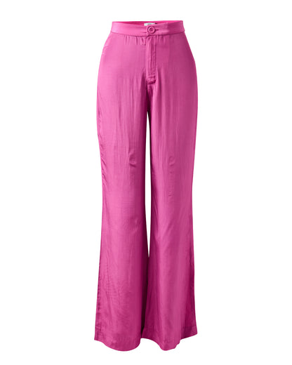 Magenta High Waist Trousers