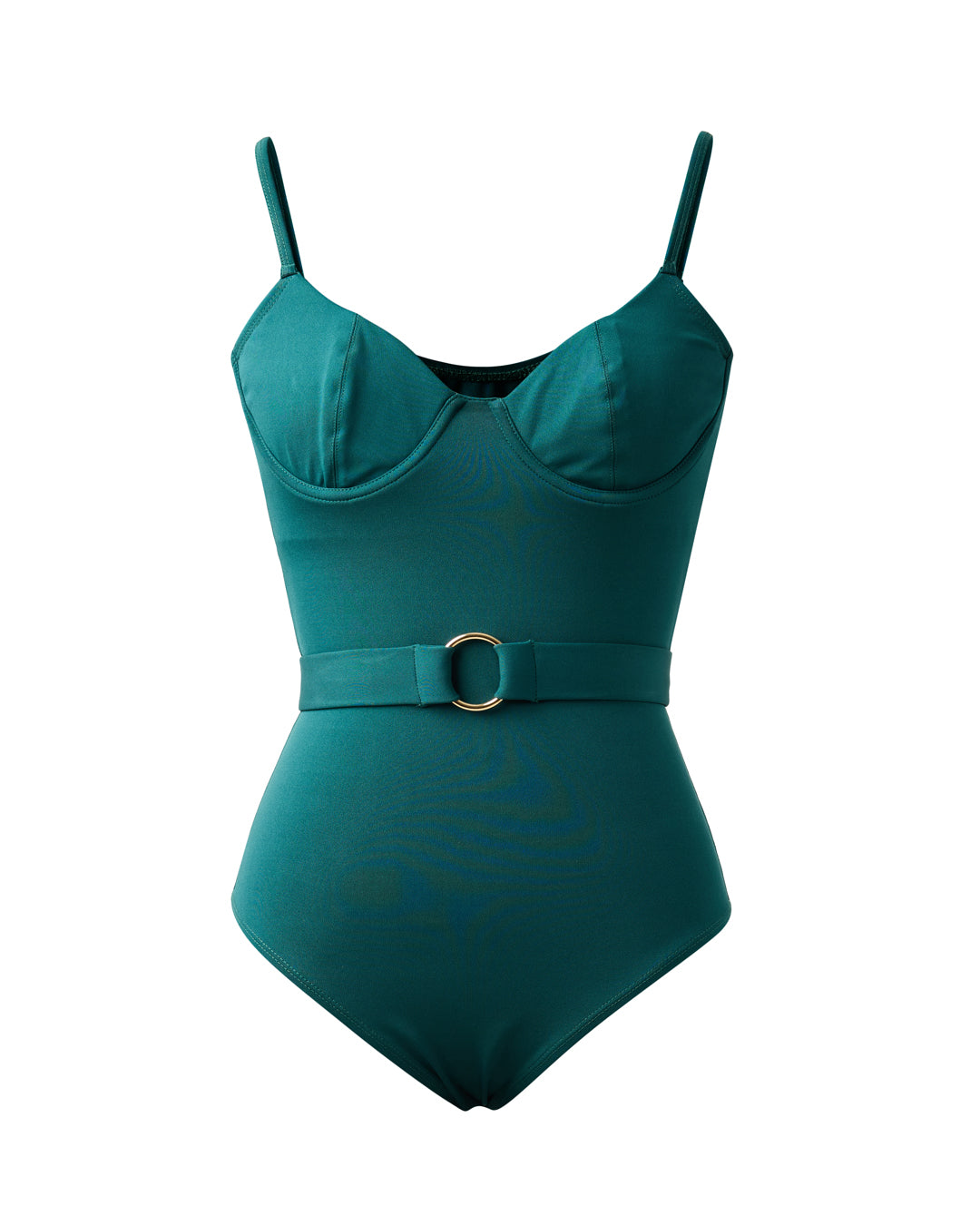 Underwired and Padded One piece Swimsuit- Forest Green
