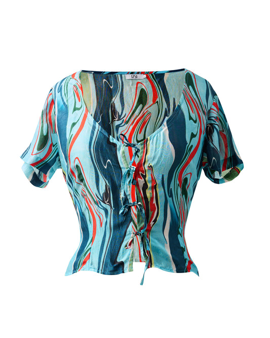 Cosmic Wave Four Tie Top