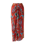 Cayenne Wave Waist Defining Ruched Sarong Skirt