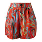 Cayenne Wave High Waist Shorts With Side Pockets