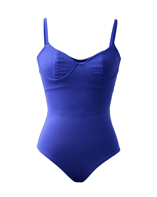 Underwired and Padded One Piece Swimsuit- Royal Blue