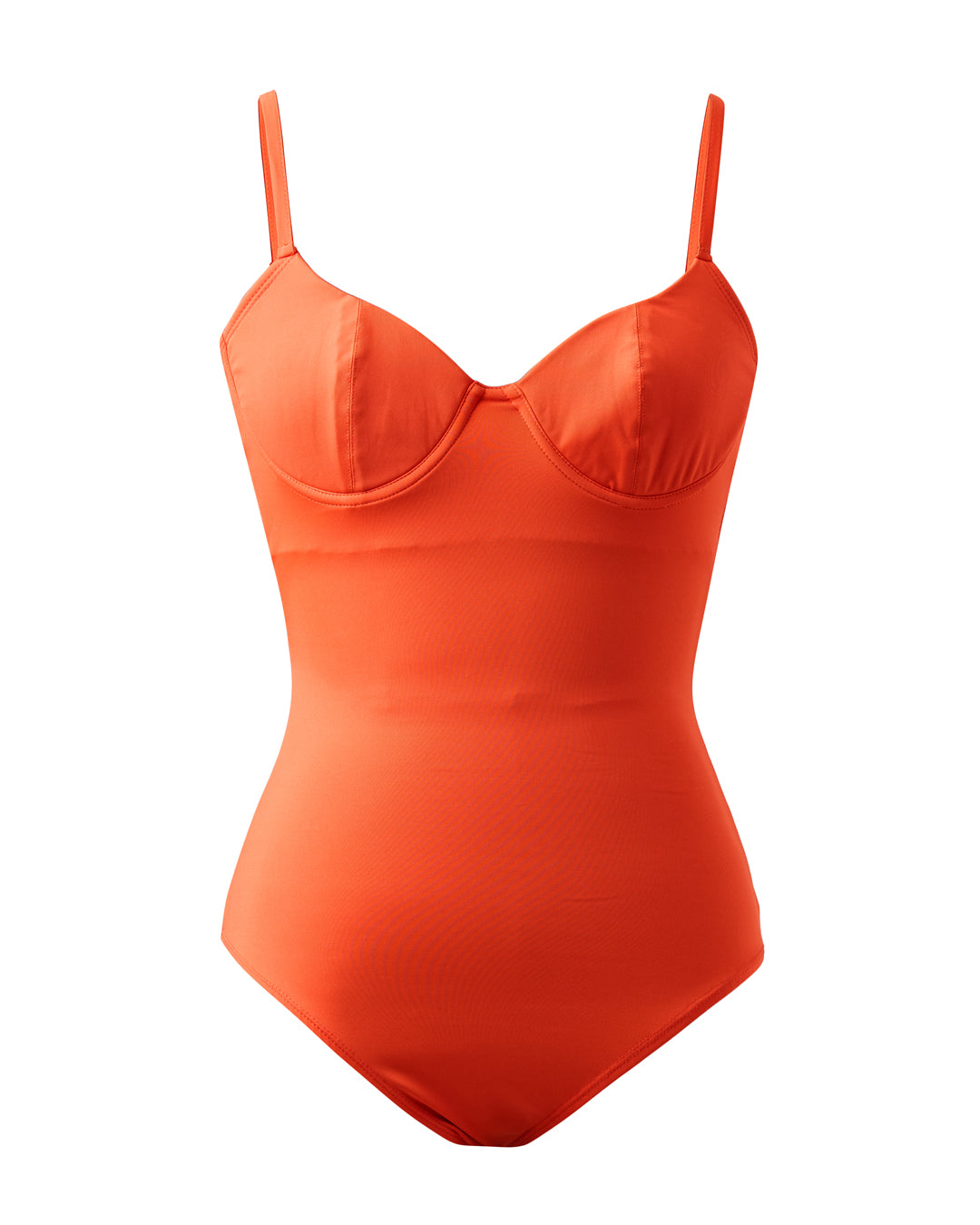 Underwired and Padded One Piece Swimsuit- Orange