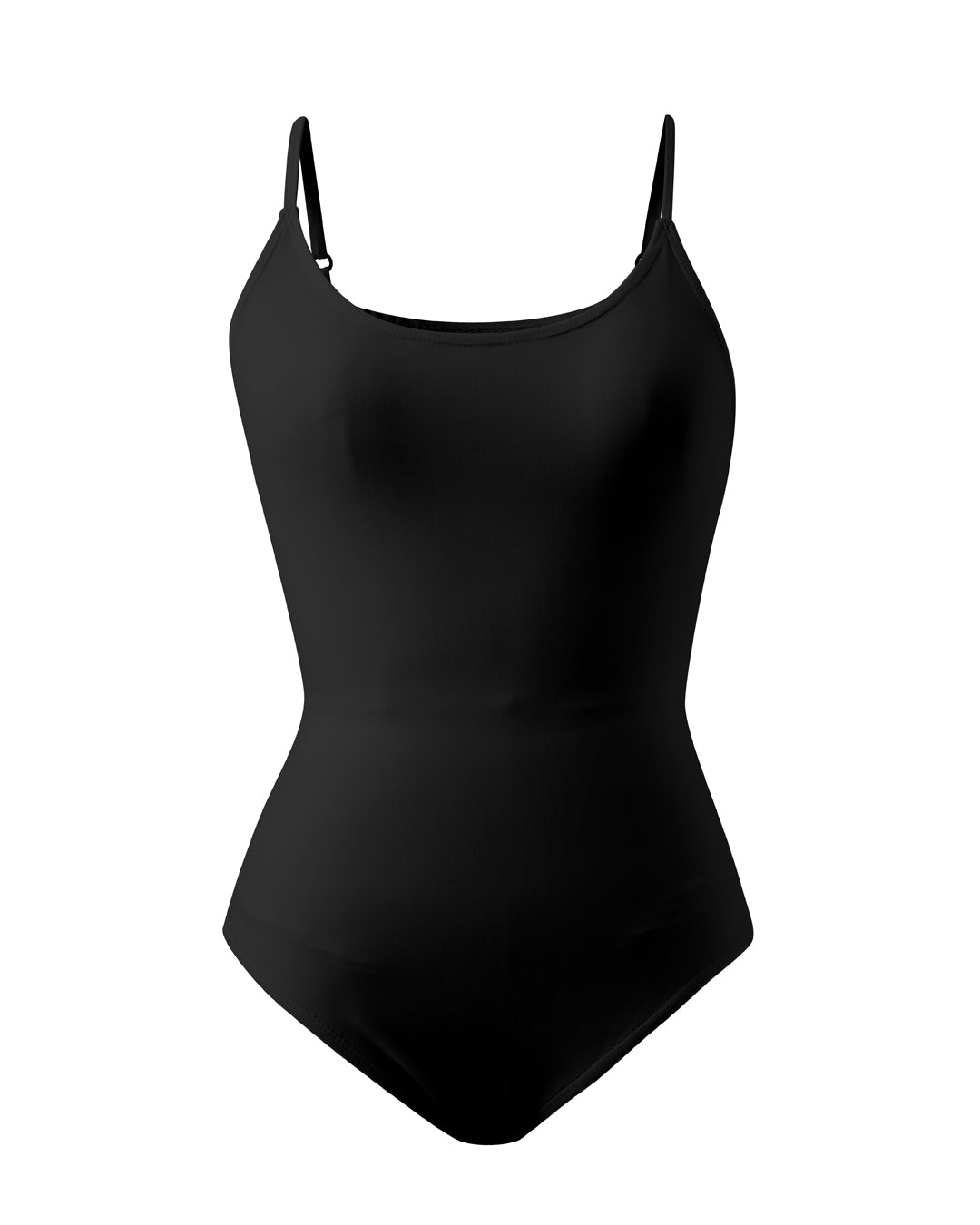 One-Piece Swimsuit with Removable Belt- Black