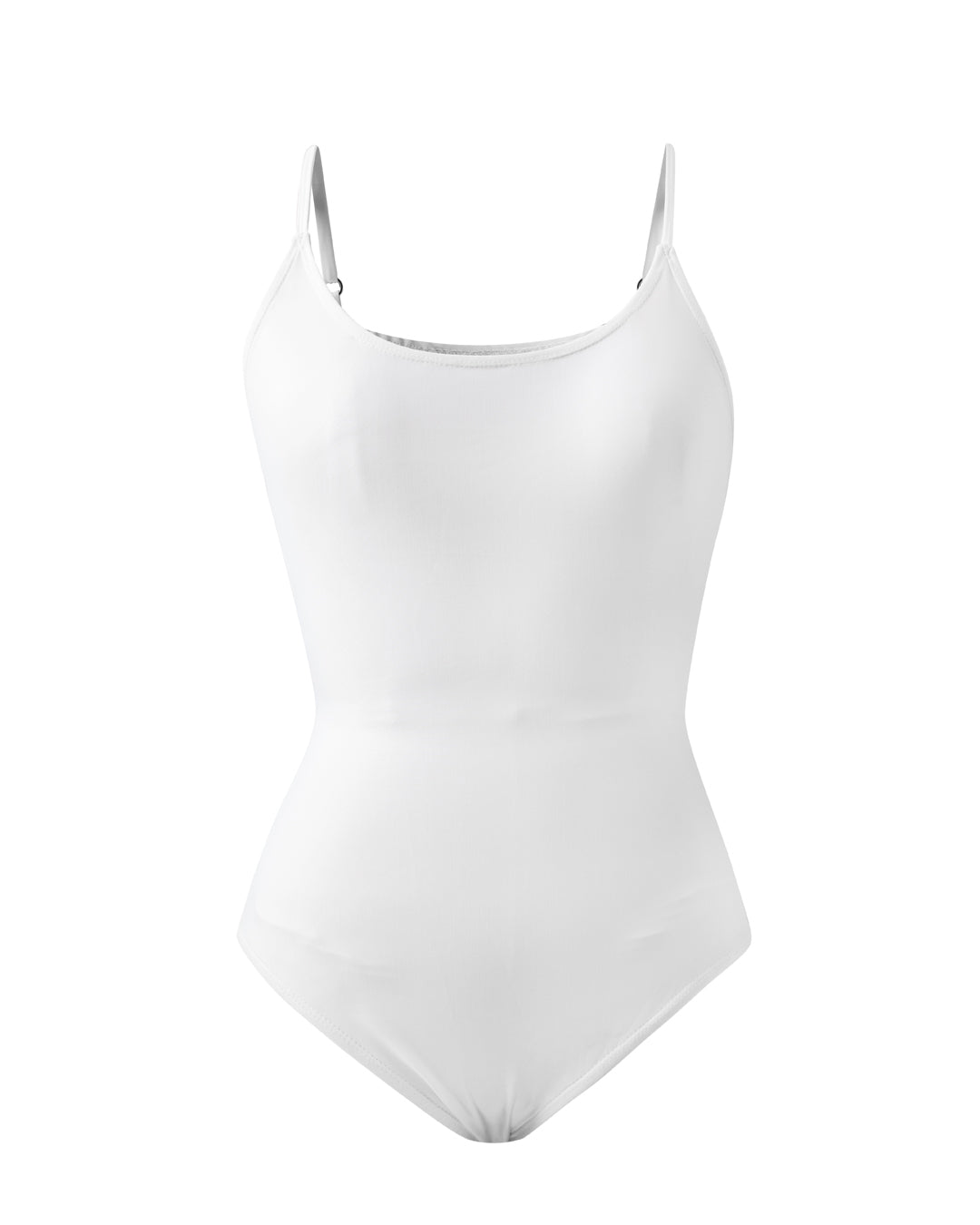 One-Piece Swimsuit with Removable Belt- White