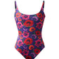 Oriental Poppy One Piece Swimsuit