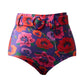 Oriental Poppy High Waist Belted Bikini Bottom