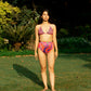 High Waist and High Coverage Bikini Bottom - Candy Wave