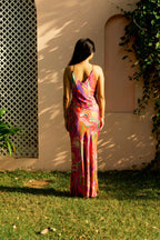 Satin Slip Dress - Candy Wave