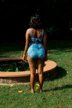 Lotus Pond Balconette Underwired Bikini Top With High Waist Bikini Bottoms