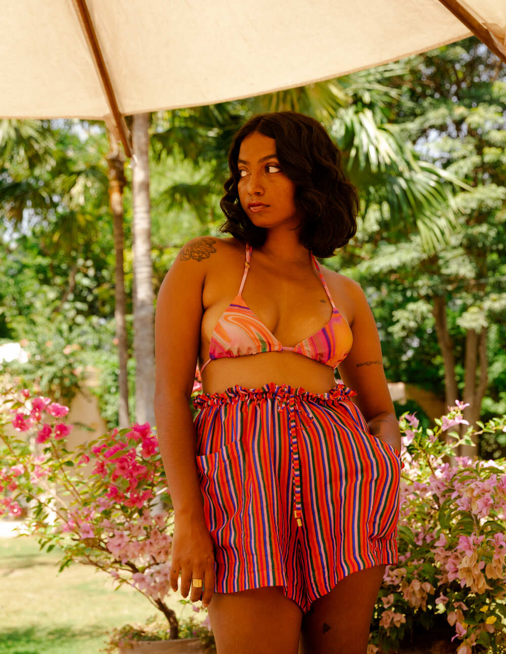 String Bikini Top - Candy Wave