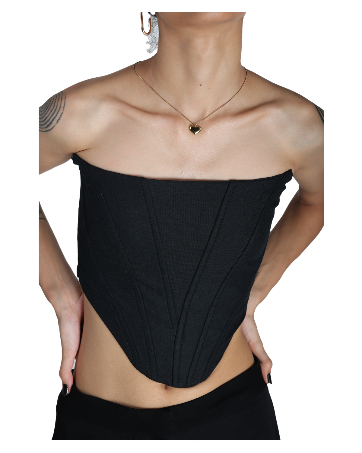 Strapless Black Corset