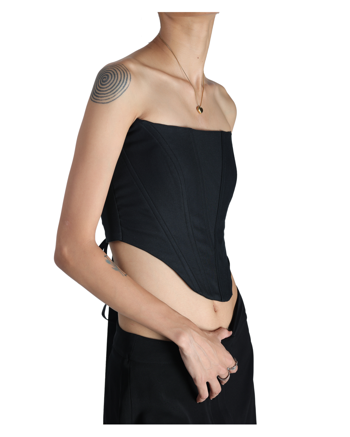 Strapless Black Corset