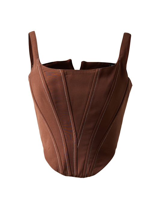 BROWN KNOTTY CORSET