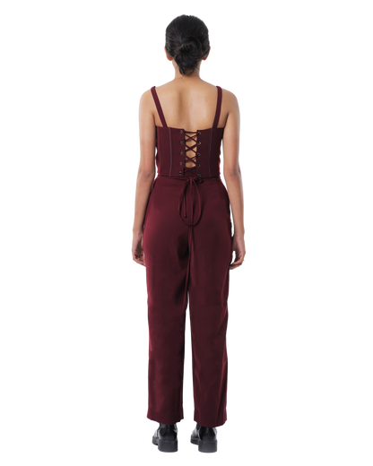 Knotty Corset - Merlot