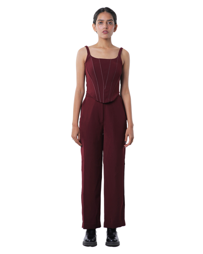 Knotty Corset - Merlot
