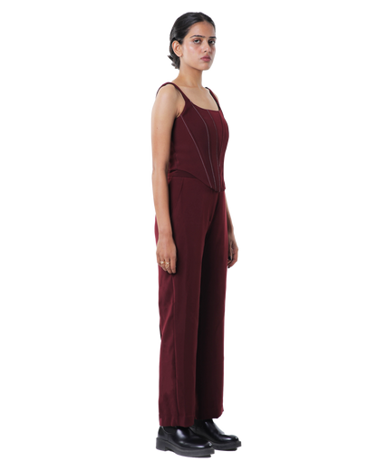 Knotty Corset - Merlot