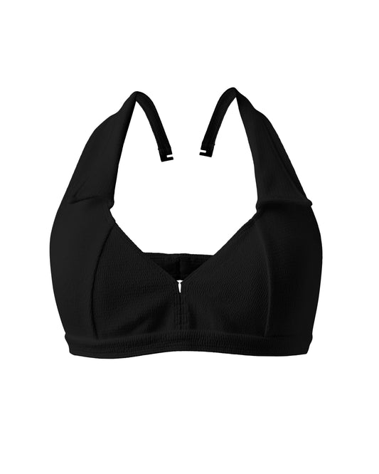 Ritzy Black Collar Top