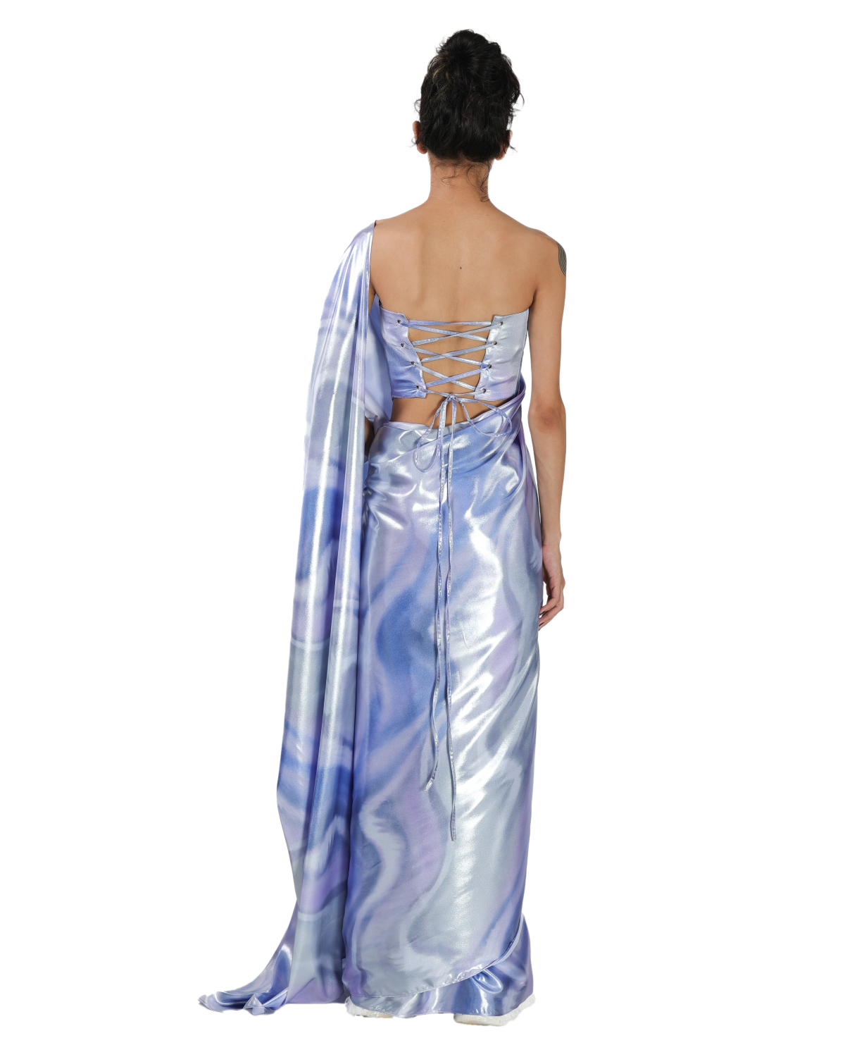 Ocean Wave Saree