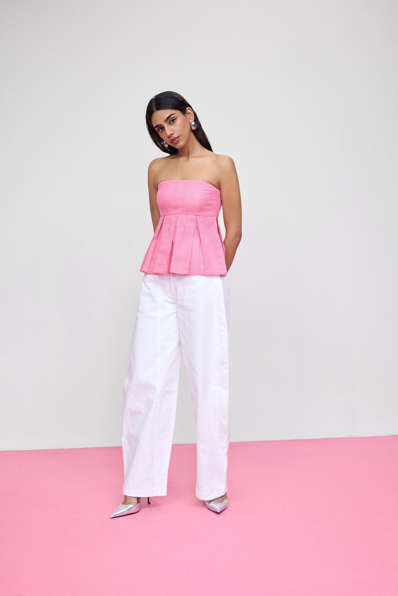 BOX PLEAT TOP (PINK)