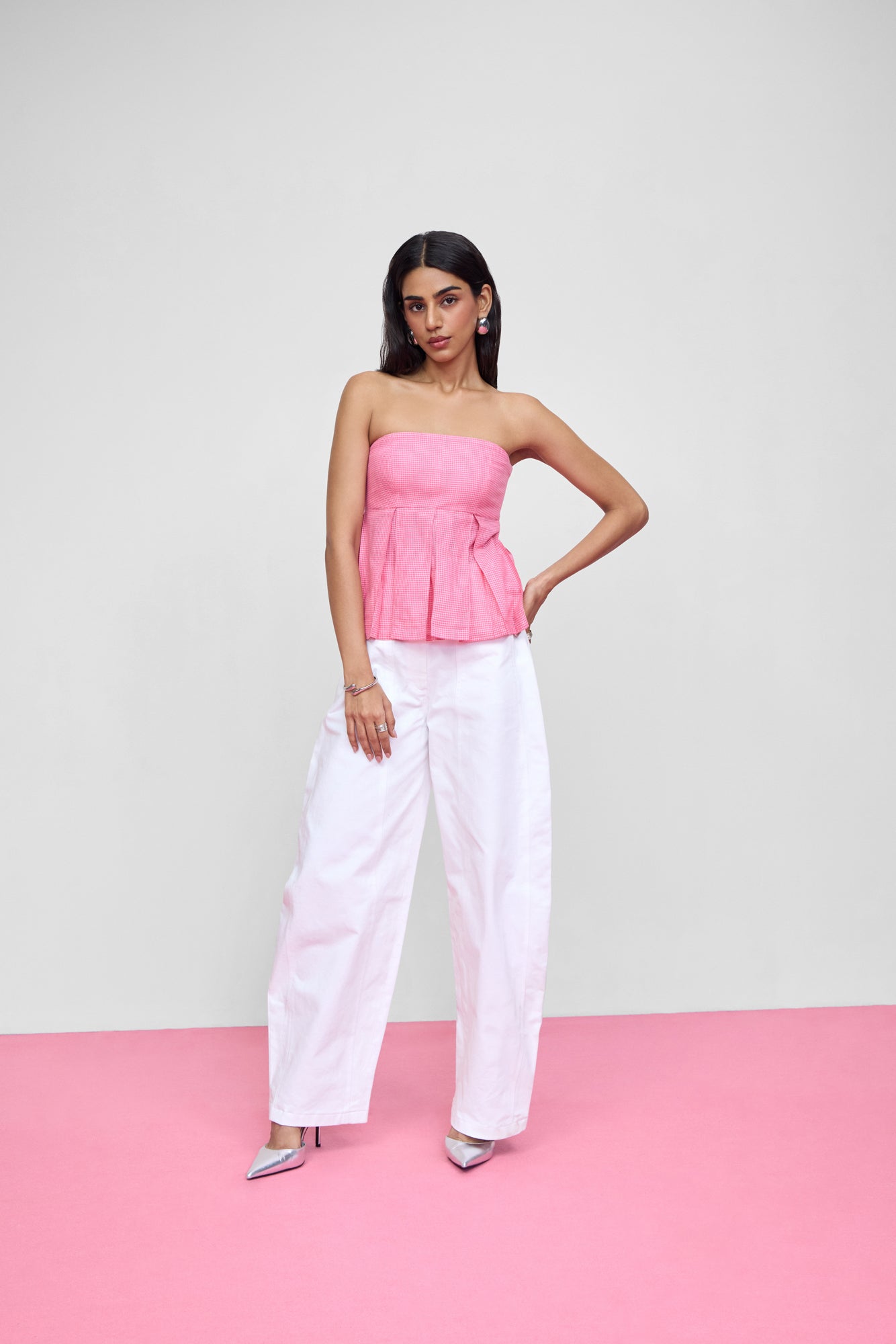 BOX PLEAT TOP (PINK)