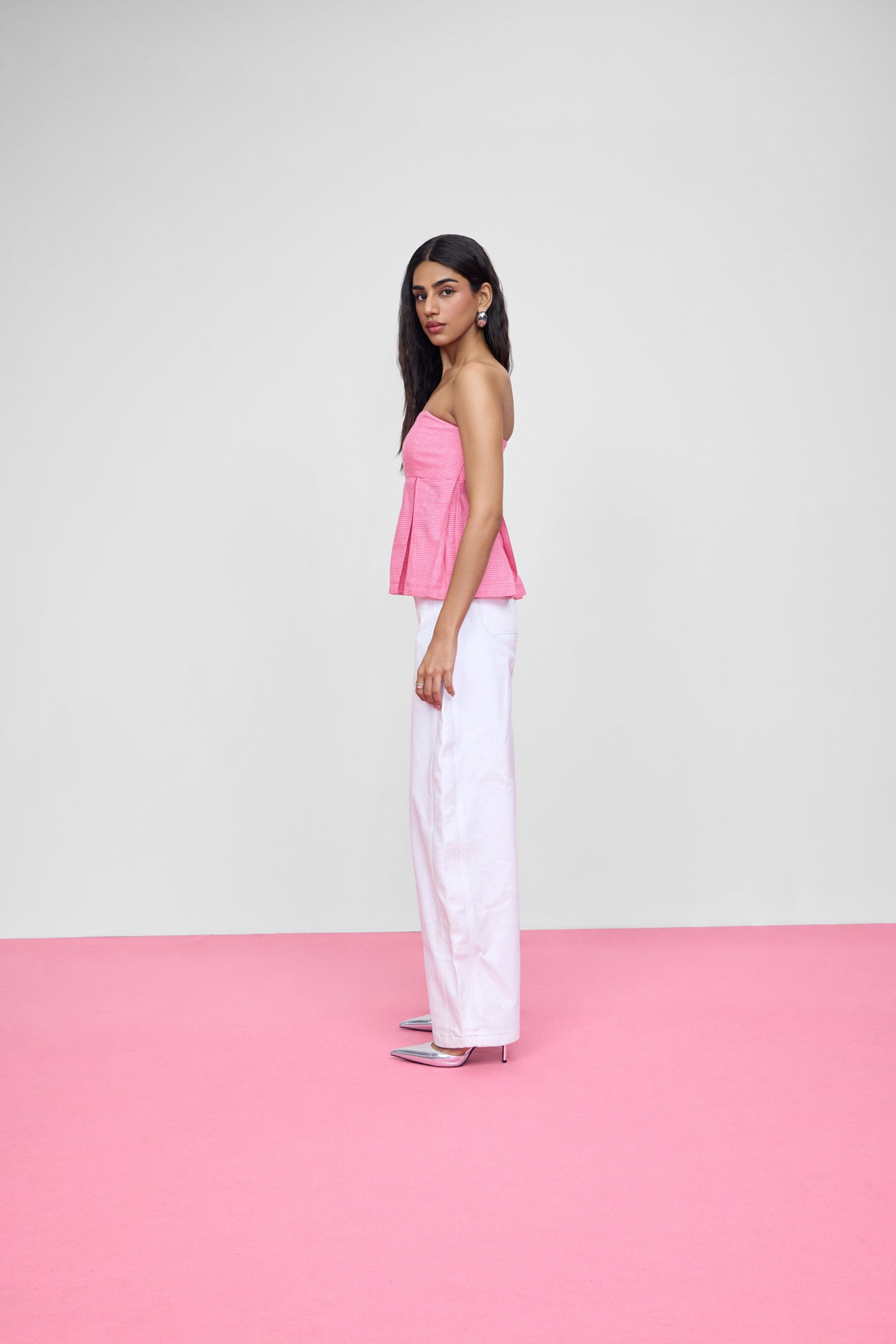 BOX PLEAT TOP (PINK)