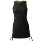 Tank Dress - Black with Rain