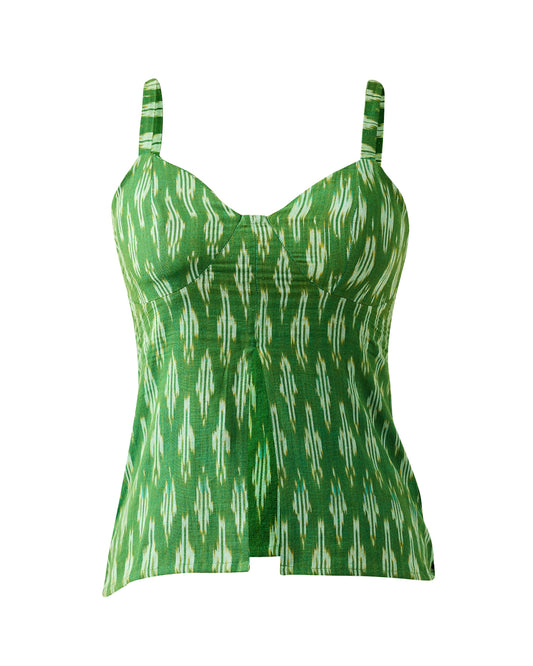 Ikat Green Top