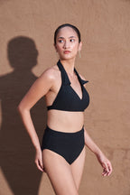 Ritzy Black Collar Top