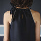 Noir Halter Tie-Up Top