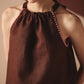 Noir Halter Tie-Up Top