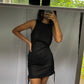 Tank Dress - Black with Rain