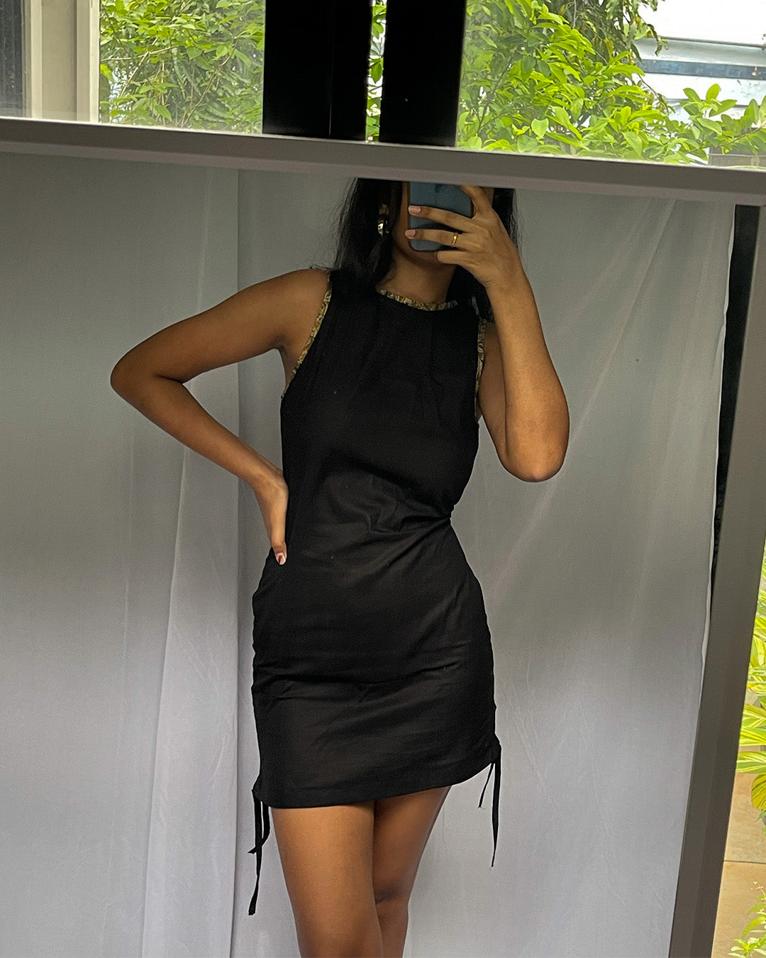 Tank Dress - Black with Rain