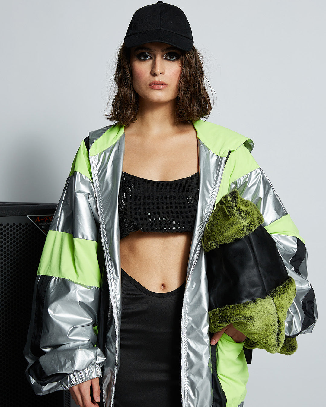 Black Rhinestones Bralette