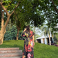 NIRVANA DRESS IN SOL GARDEN PRINT (MIDNIGHT BLACK)