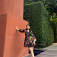 JARDIN DRESS IN SOL GARDEN PRINT (MIDNIGHT BLACK)