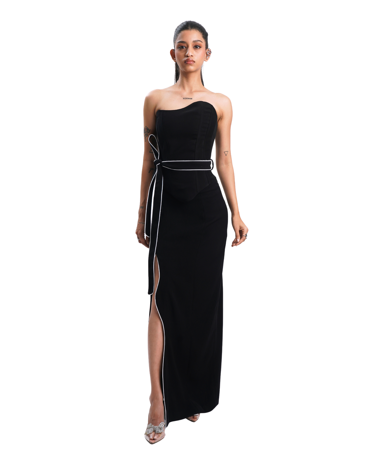CURVE SKIRT- BLACK