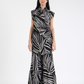 JUNGLE LEAF PRINT FRENCH WRAP LINEN COORD SET