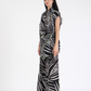 JUNGLE LEAF PRINT FRENCH WRAP LINEN COORD SET