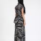 JUNGLE LEAF PRINT FRENCH WRAP LINEN COORD SET