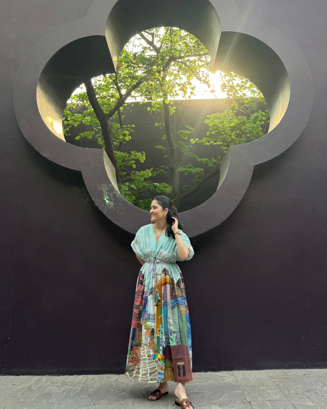 HIBISCUS DRESS IN CASA PARADE PRINT