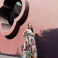 PETALIA DRESS IN SOL GARDEN PRINT (SANDSTONE)