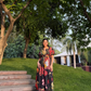 NIRVANA DRESS IN SOL GARDEN PRINT (MIDNIGHT BLACK)