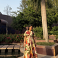 NIRVANA DRESS IN SOL GARDEN PRINT (SANSTONE)