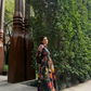 PETALIA DRESS IN SOL GARDEN PRINT (MIDNIGHT BLACK)