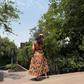 BONITA DRESS IN CAMINO PRINT