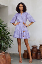 Clarkia Lilac Mini Dress
